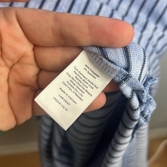 Haven Well Within blue striped medium tie waist maxi dress with pockets - Picture 6 of 8